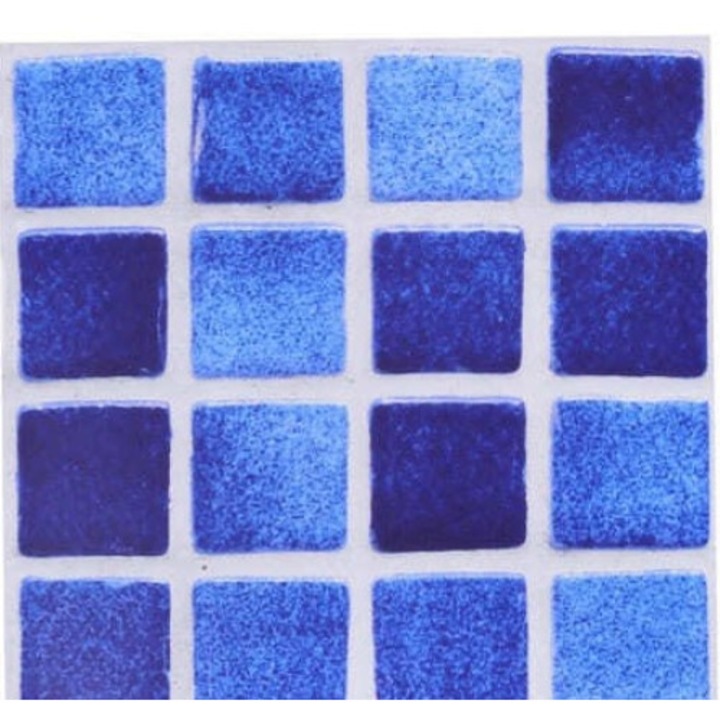 Set 19 Stickere Decorative pentru Faianta sau Perete, 10 x 10 cm, 0.19 m², Albastru deschis, MaffStuff®