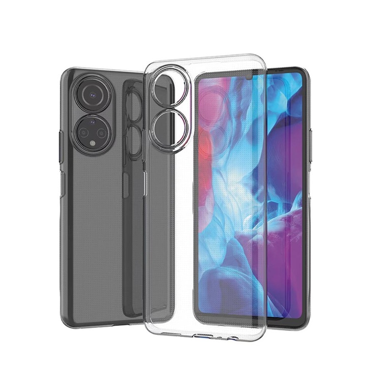 Husa BestCase® ULTRA Slim, compatibila cu Honor X7, Silicon Gel subtire, Transparent