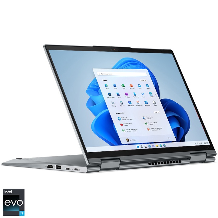 Лаптоп Lenovo ThinkPad X1 Yoga Gen 8, Intel® Core™ i7-1355U, 14", WQUXGA, OLED, Touch, 32GB DDR5, 1TB SSD, Intel® Iris® Xe Graphics, Windows 11 Pro, Storm Grey