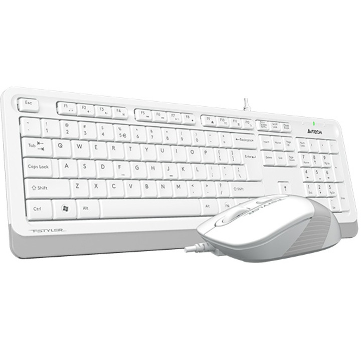 Комплект клавиатура и мишка A4Tech F1010, Бял