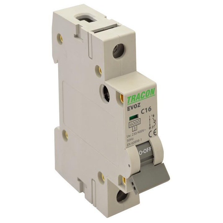 Siguranta automata, Tracon Electric, 1P, 2 A, B, Alb