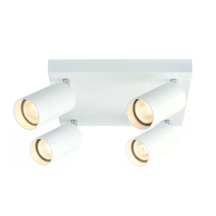 Spot, Tracon Electric, reglabil, 4xGU10, alb, 220x125x220mm