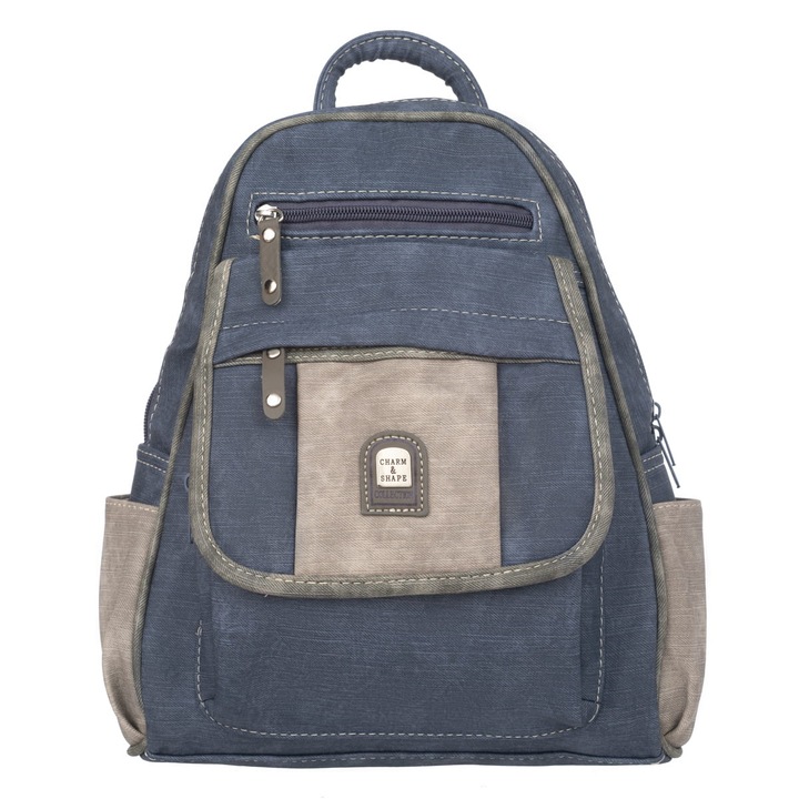 Дамска раница, Charm & Shape, кожа, тъмносиня