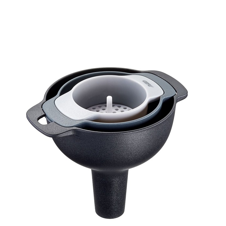 Set 3 Strecuratoare Gefu TRES, Silicon si Plastic, Rezistenta 100C, Multifunctionale