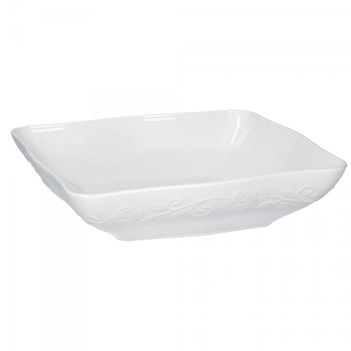 Set 6 boluri patrate, La Porcellana Bianca, 22CM