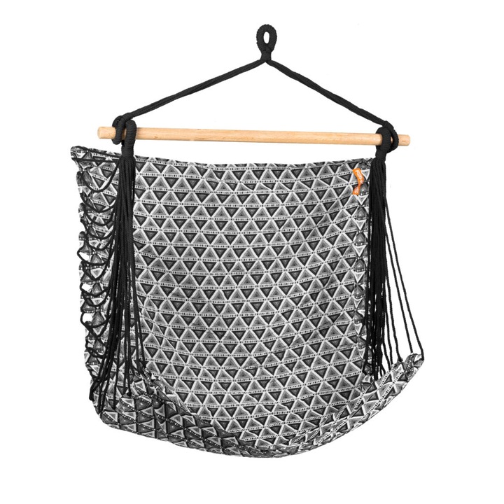 Scaun suspendat, SPOKEY, Bumbac, Alb/Negru
