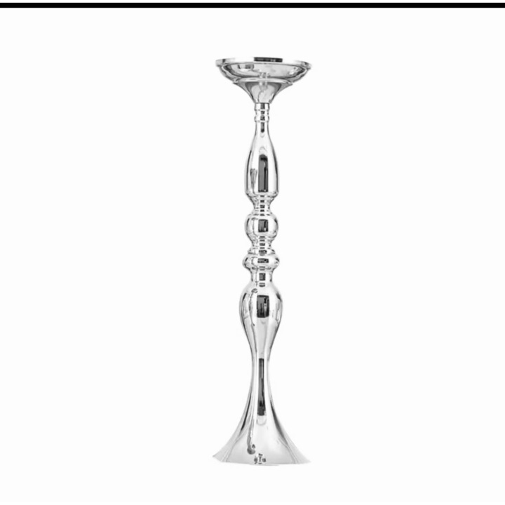 Sfesnic metalic argintiu, inaltime 50 cm, demontabil