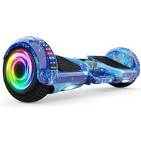 Hoverboard retoo 10" cu led si difuzor bluetooth - albastru