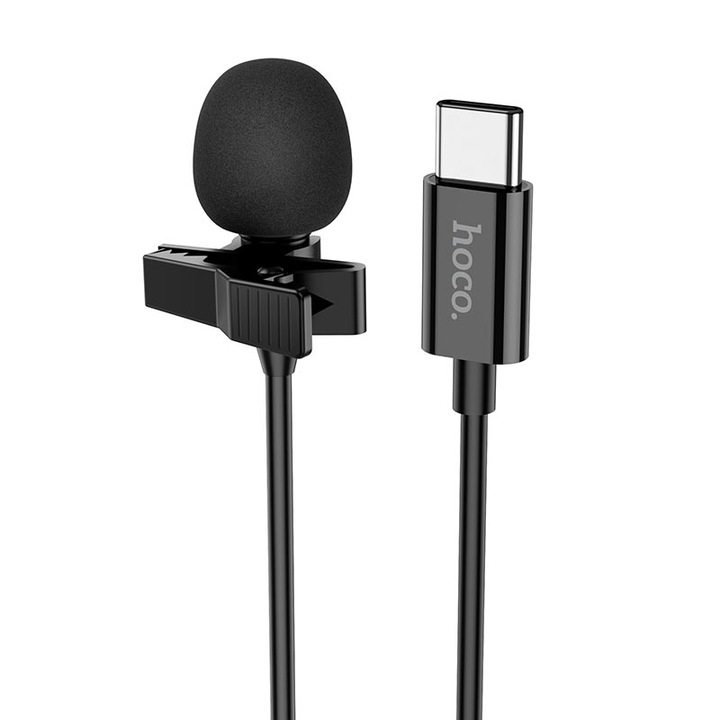 Lavaliera USB-C HOCO L14, Negru