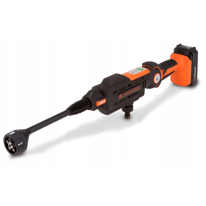 Aparat de spalat cu presiune Aquajet, Yard Force, 14/22 bar, Negru/Portocaliu