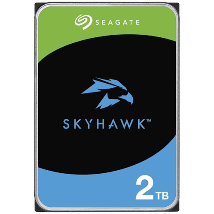Хард диск Seagate SkyHawk ST2000VX017 - Hard drive - 2 TB - internal - 3.5" - SATA 6Gb/s - buffer: 256 MB - with 3 years Seagate Rescue Data Recovery ST2000VX017