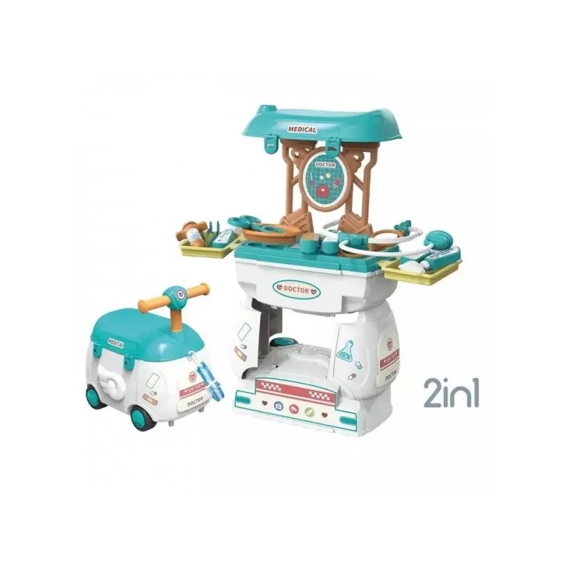 Trusa doctor 2 in 1 AliBibi®, tip masa de lucru si masinuta - eMAG.ro