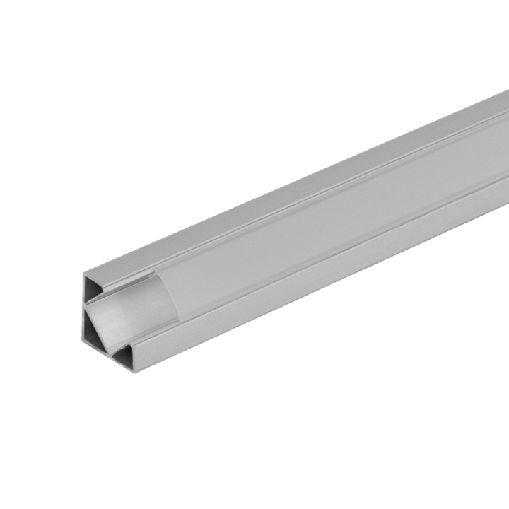 Алуминиев профил за LED лента, Ъглов, С борд за вграждане, 2М, Ultralux