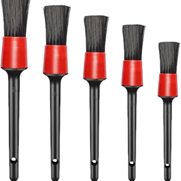 Pensule cu par sintetic detailing auto, 5 buc/set