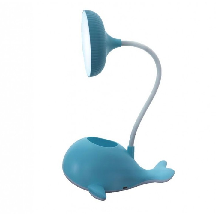 Lampa de birou led pentru copii cu protectie pentru ochi, 6589, culoare albastru