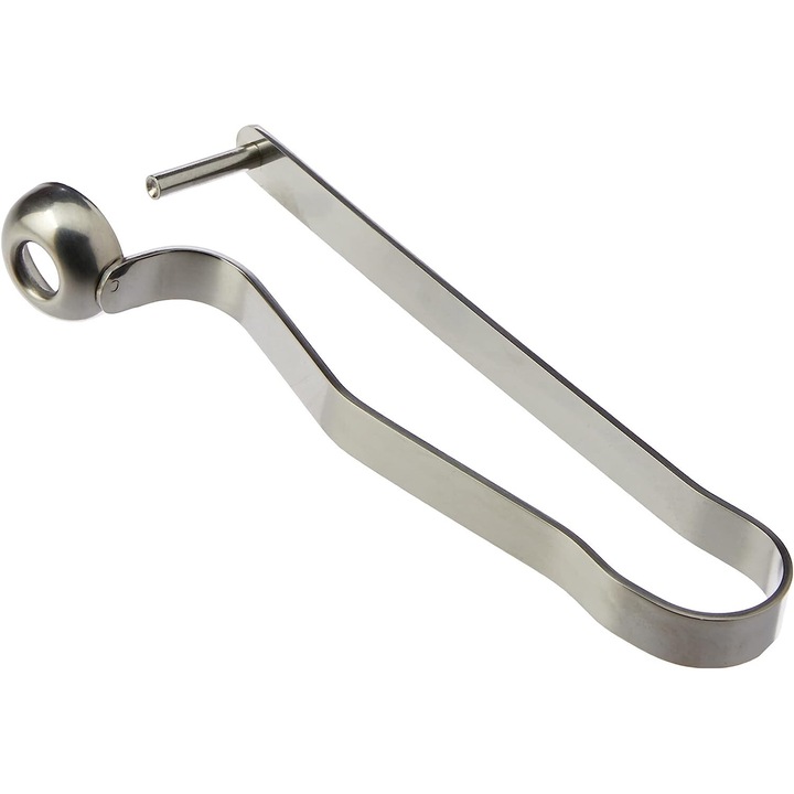 Aparat din Inox Premium pentru Scos Samburi Cirese, Visine, Masline, din Inox, 16 cm, Argintiu, CBD CORAL BEST DEALS Inox