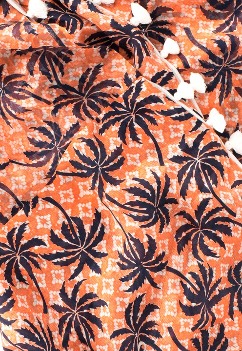 Juicy Couture Оранжев шал на шарки