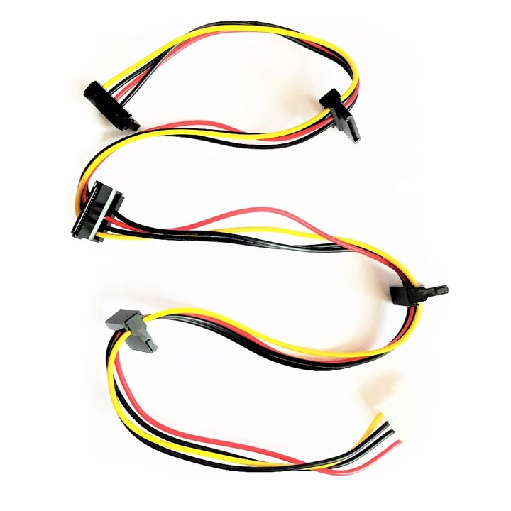 Cablu alimentare HDD/SSD, 5 porturi SATA, conector alimentare MOLEX, lungime 60 cm, ACASIS