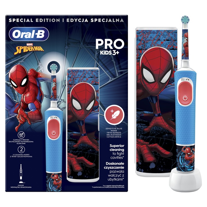 Oral-B Pro Kids Spiderman Elektromos Fogkefe