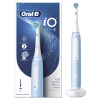 Periuta de dinti electrica Oral-B iO3 cu Tehnologie Magnetica si Micro-Vibratii, Senzor de presiune Smart, 3 moduri, 1 capat, albastru