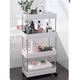 Suport depozitare cu 4 rafturi tip carucior modular pentru baie sau bucatarie