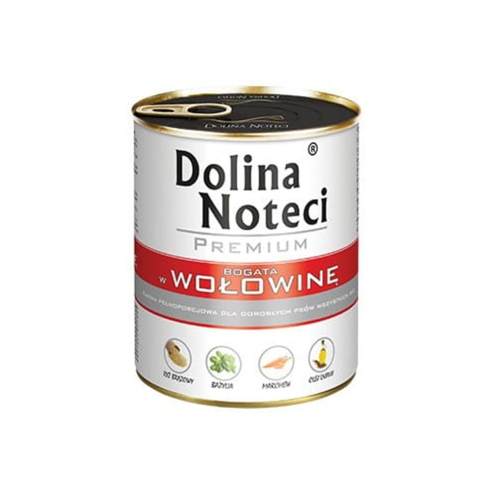 Hrana pentru caini, Dolina Noteci, Vita, 800 g
