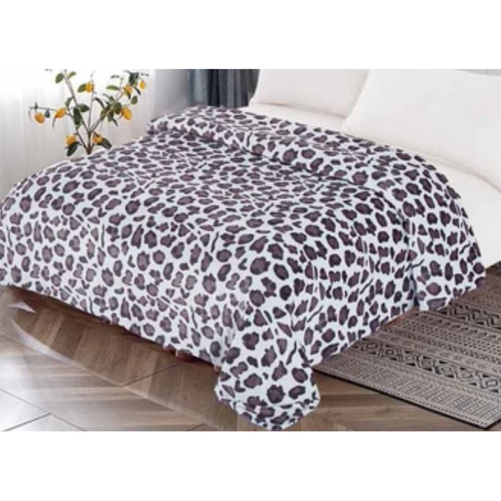 Patura de pat dublu, Cocolino, Sonia-Home, imprimeu Animal Print, 200x230cm