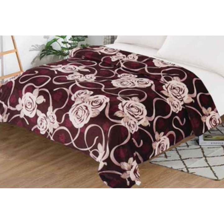 Двойно одеяло, Cocolino, Sonia-Home, Bordo Floral print, 200x230cm