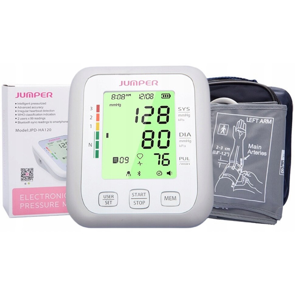 Monitor Electronic Pentru Tensiunea Arteriala Brate Jumper Alb 