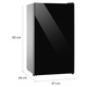 Frigider cu o usa STARCREST SF-91GLS-BKE Clasa E, Capacitate 91L, Iluminare interioara, H 83 cm, Sticla Neagra