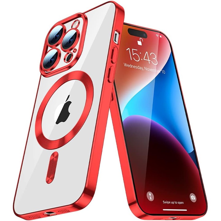 Калъф MagSafe Съвместим с iPhone 14 Pro Max Червен цвят