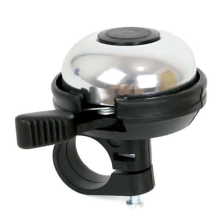 Sonerie bicicleta, Jet, Metal/Plastic, 35 mm, Argintiu/Negru