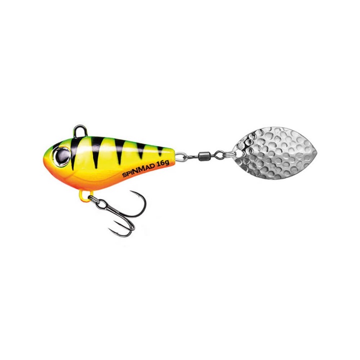 Spinner Spinmad Jigmaster 5.5cm, 16gr, culoare Fire Tiger, pentru pescuitul la stiuca, biban, salau si avat