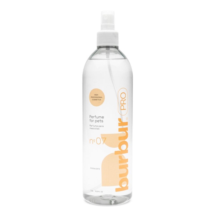Parfum Burbur no7, pentru caini si pisici, aroma dominanta de violete, mandarine, lemn dulce, concentrat, 500 ml