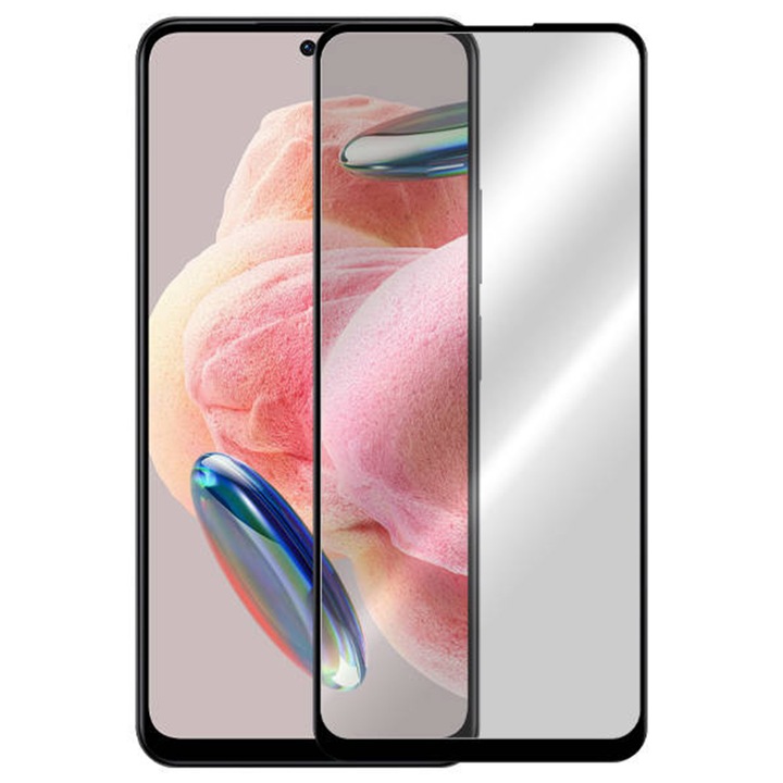 Защитно фолио за стъкло ProElite, съвместимо с Xiaomi Redmi Note 12 4G, ултра устойчиво, пълно покритие, пълно лепило, първокласно качество, черни ръбове