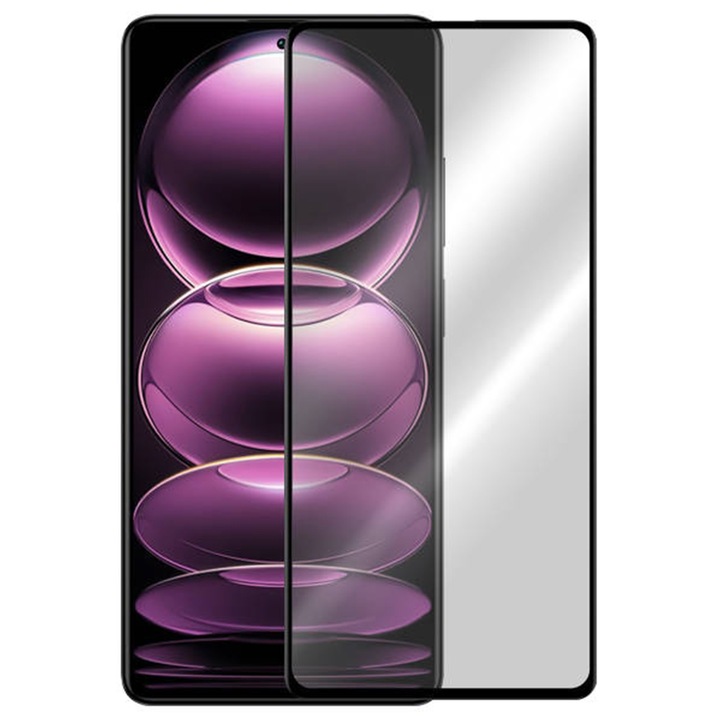 Защитно стъклено фолио ProElite, съвместимо с Xiaomi Redmi Note 12 5G, ултра устойчиво, пълно покритие, пълно залепване, първокласно качество, черни ръбове