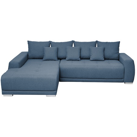 Coltar extensibil Kring Sky, 204x280 cm, suprafata dormit 230x130, montaj stanga, culoare albastru