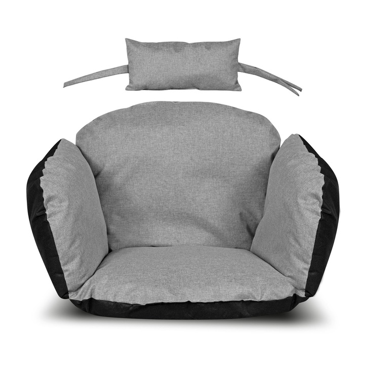 Възглавница за фотьойл Aio Factory nest с облегалка за глава, 112 x 113 см, сива
