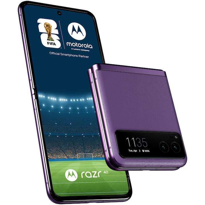 Смартфон motorola razr 40, Dual SIM, 256GB, 8GB RAM, 5G, Summer Lilac