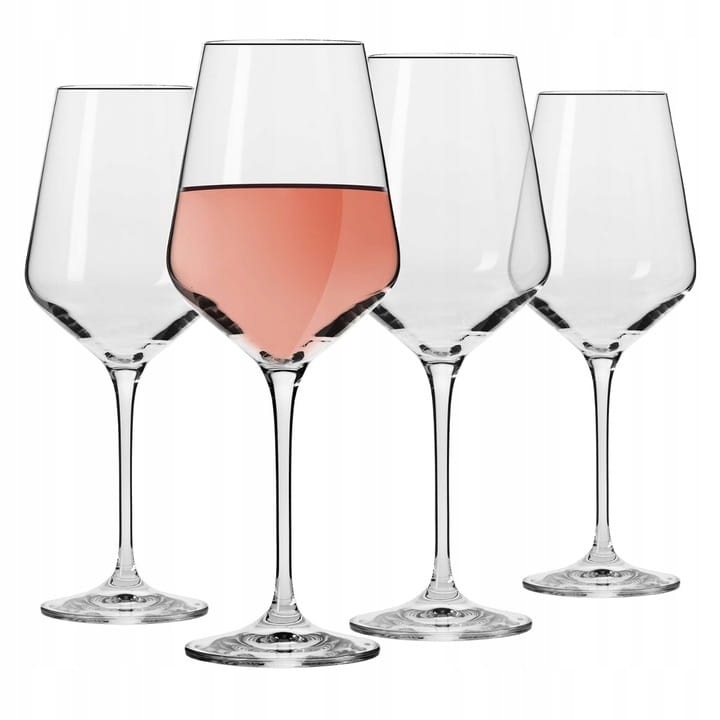 Set 4 pahare de vin alb, Krosno, Sticla, 450 ml