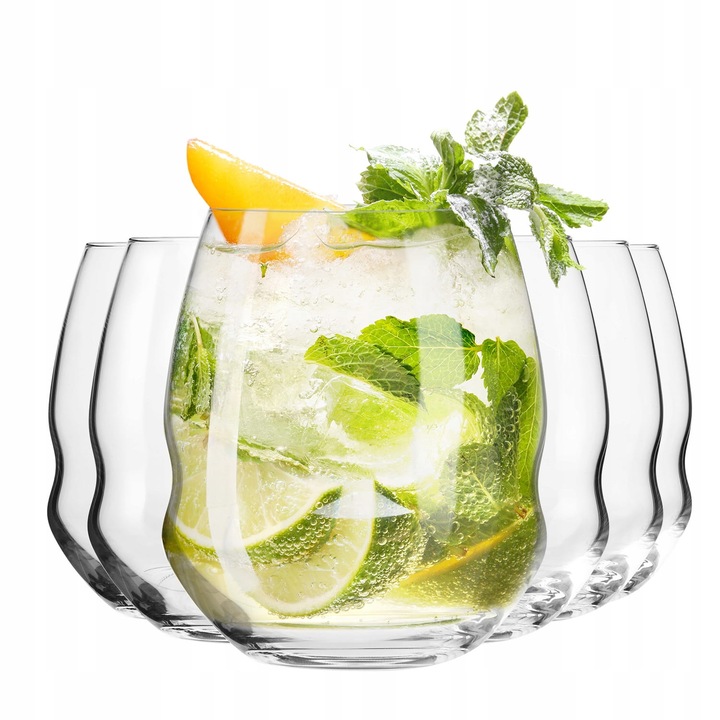Комплект от 4 чаши за пиене, Krosno, Glass, 330 ml, Transparent