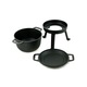 Ceaun 3 in 1 din fonta cu picioare si capac, 8 litri, negru, Kinghoff