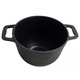 Ceaun 3 in 1 din fonta cu picioare si capac, 8 litri, negru, Kinghoff