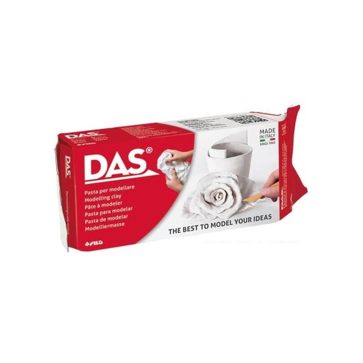 Pasta modelatoare alba / lut, 250 gr, DAS