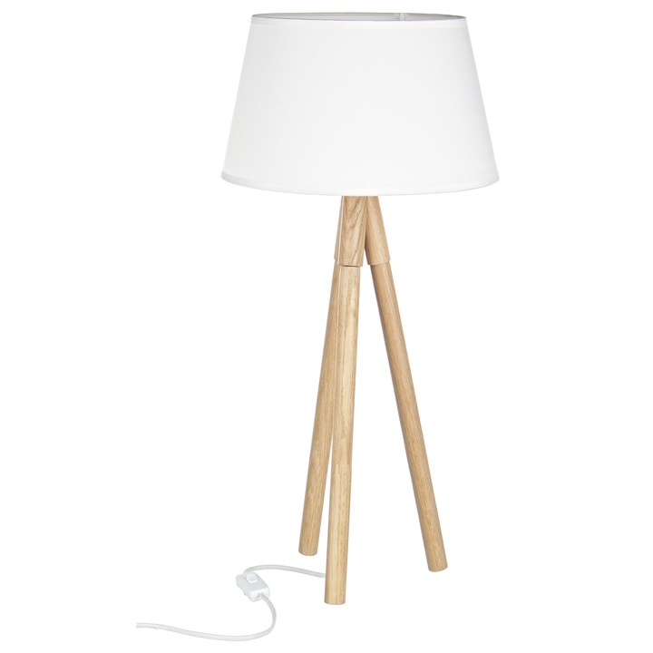 Lampadar lemn alb Roma 33x69 cm