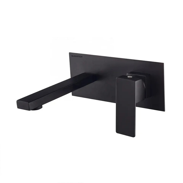 Szaniterek mosdókagylóhoz, Rozsdamentes acél, Falra szerelhető, Modern design, Matt fekete