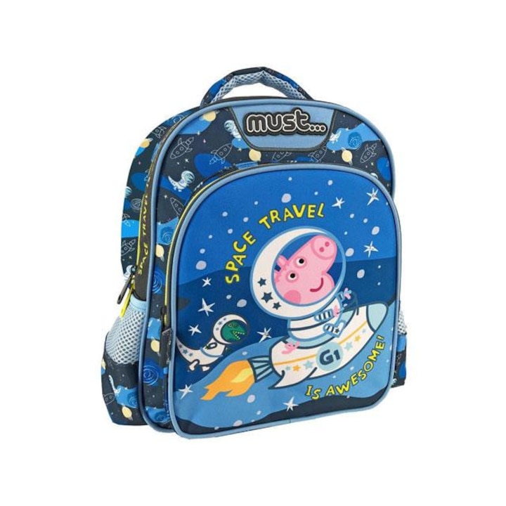 Rucsac copii, Luna, Peppa Pig, 27 x 10 x 31 cm, Albastru