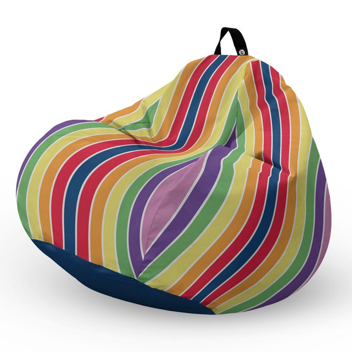 Fotel Updeco Pouf Babzsákfotel, Körte L típus, vízálló, szobai/szabadtéri, belső táska, fogantyúval, 90 x 80 x 60 см, Fotel Zuma