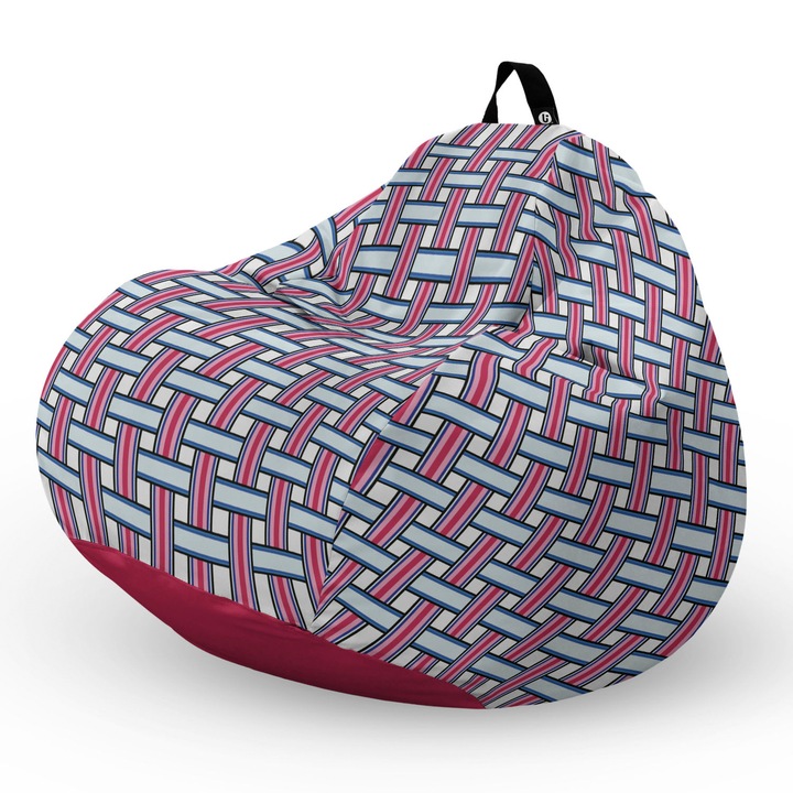 Fotel Updeco Pouf Babzsákfotel, Körte L típus, vízálló, szobai/szabadtéri, belső táska, fogantyúval, 90 x 80 x 60 см, Fotel paloma