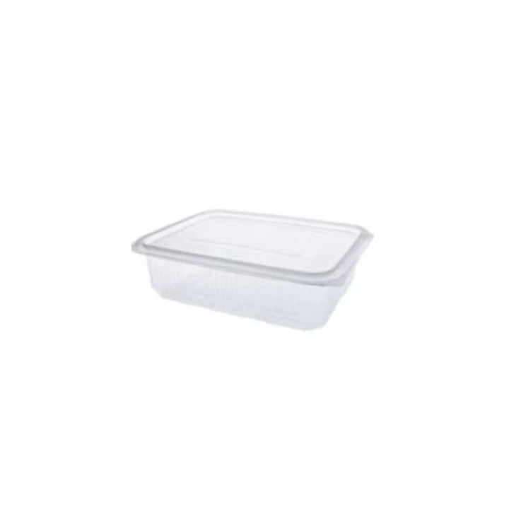 Caserola cu capac,225x162x96mm, forma rectangulara, transparent, PET ...